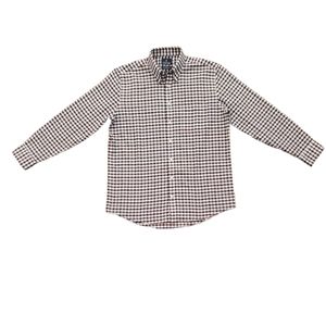 STAFFORD Men's Fitted Plaid Button-Up, Large (16.5, 34-35)